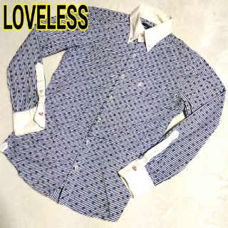 ラブレス(LOVELESS)の即完売　希少　LOVELESS　モノグラム　ロゴ　シャツ　ブルー　ラブレス　1(シャツ)