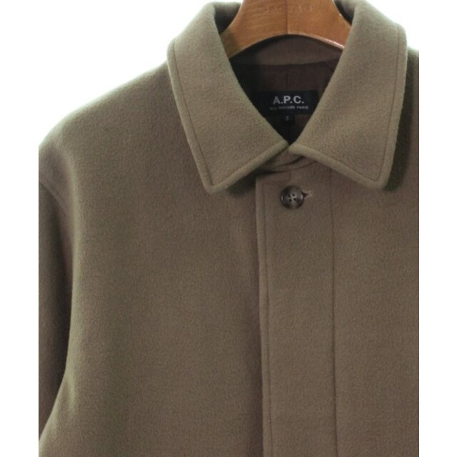 A.P.C. アーペーセー ステンカラーコート S キャメル 【古着】【中古】 メンズのジャケット/アウター(ステンカラーコート)の商品写真