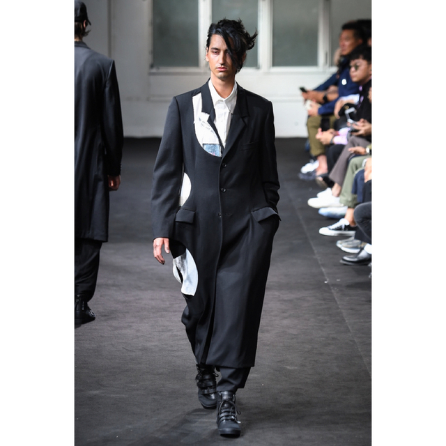 4年保証』 Yohji Yamamoto POUR HOMME ヨウジヤマモト プールオム 19SS ウールギャバカットアウトロングJKT  テーラードジャケット