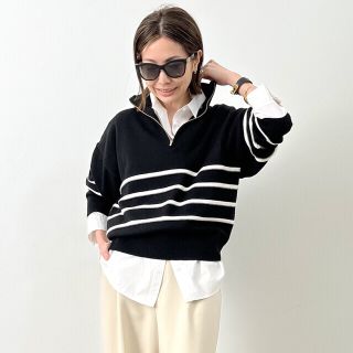 アパルトモンドゥーズィエムクラス(L'Appartement DEUXIEME CLASSE)の【専用】★アパルトモン グッドグリーフ Barder Zip knit TOP(ニット/セーター)