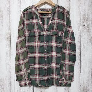 ザラ(ZARA)のザラベーシック　ZARA BASIC　(S)　ブラウス　チェック柄　色褪せあり(シャツ/ブラウス(長袖/七分))