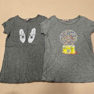 ボンポワン(Bonpoint)のボンポワン　6a Tシャツ　セット　グレー　くつ　ガチャガチャ(Tシャツ/カットソー)