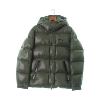 モンクレール(MONCLER)のMONCLER モンクレール ダウンジャケット/ダウンベスト 3(L位) カーキ 【古着】【中古】(ダウンジャケット)