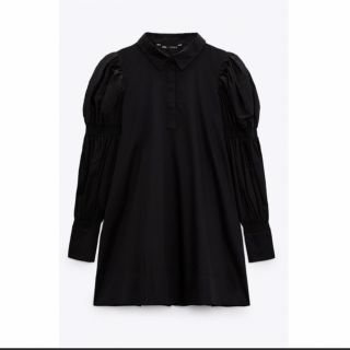 ザラ(ZARA)のZARA ザラ　ポプリンシャツワンピース(ミニワンピース)