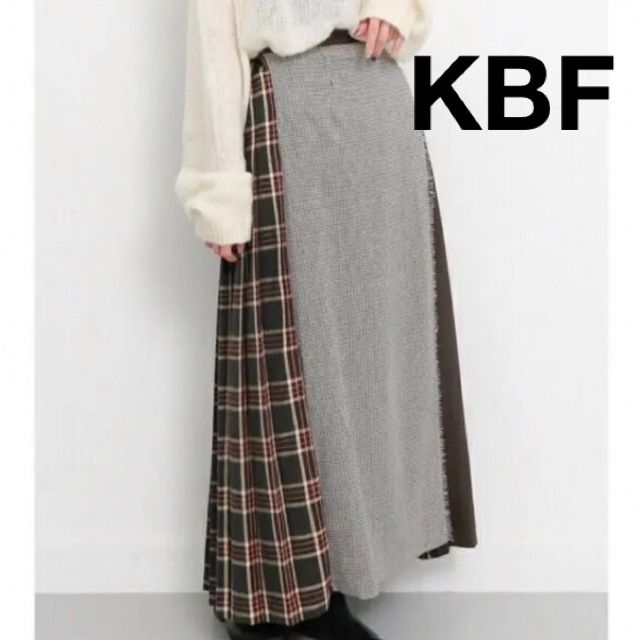 KBF(ケービーエフ)のKBF♡MIXチェックラップスカート レディースのスカート(ロングスカート)の商品写真