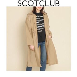スコットクラブ(SCOT CLUB)の新品　SCOTCLUB ウエストギャザーロングブルゾン　ベージュ　コート　春(スプリングコート)