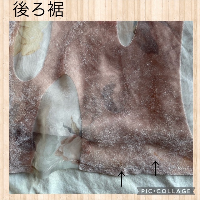 ヨシキ ヒシヌマ YOSHIKI HISINUMA ベロア　花柄　くすみピンク レディースのスカート(ひざ丈スカート)の商品写真