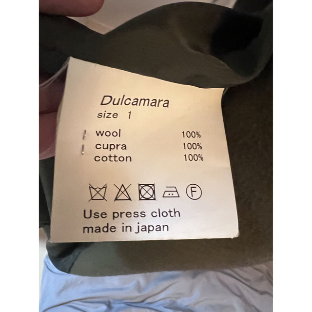 Dulcamara(ドゥルカマラ)のdulcamara ラムメルトンbigコート カーキ•オリーブ メンズのジャケット/アウター(ステンカラーコート)の商品写真