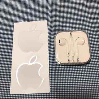 アイフォーン(iPhone)のアイホン iPhone 純正イヤホン　ステッカー　未使用品(ヘッドフォン/イヤフォン)