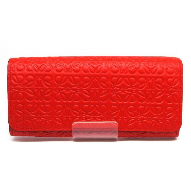 12月スーパーSALE 15%OFF】 LOEWE - レッド アナグラム柄 長財布美品