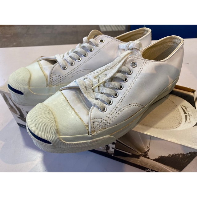 CONVERSE(コンバース)の90s USA製 コンバース ジャックパーセル 白レザー 25.5センチ 新品 メンズの靴/シューズ(スニーカー)の商品写真