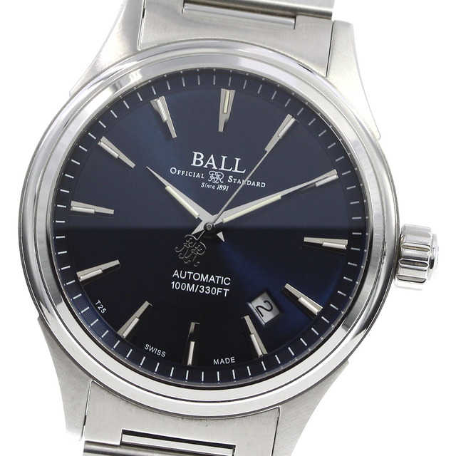 【お得】 ☆美品 ★箱付き【BALLWATCH】ボールウォッチ ストークマン ヴィクトリー デイト NM2098C-S3J-SL 自動巻き メンズ_736198 腕時計(アナログ)