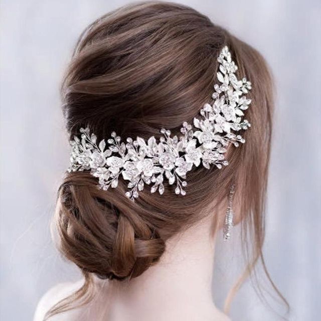 ☆新品☆シルバーヘッドドレス ヘアアクセサリー ウェディング 結婚式 ティアラ メンズの時計(ラバーベルト)の商品写真