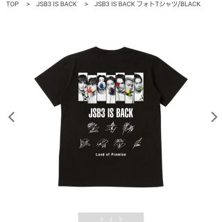 JSB3 IS BACK フォトTシャツ/BLACK  Lサイズ