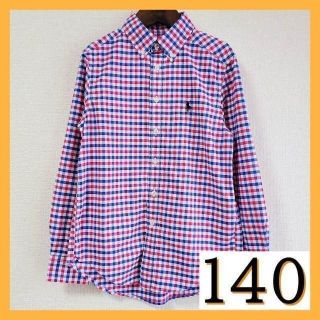 ポロラルフローレン(POLO RALPH LAUREN)のキッズ　140サイズ　美品　ポロラルフローレン　チェックシャツ(Tシャツ/カットソー)