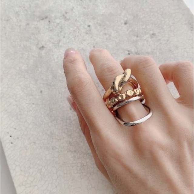 パピコ様専用　CHIEKO＋ kotama ring 15号 GOLD レディースのアクセサリー(リング(指輪))の商品写真