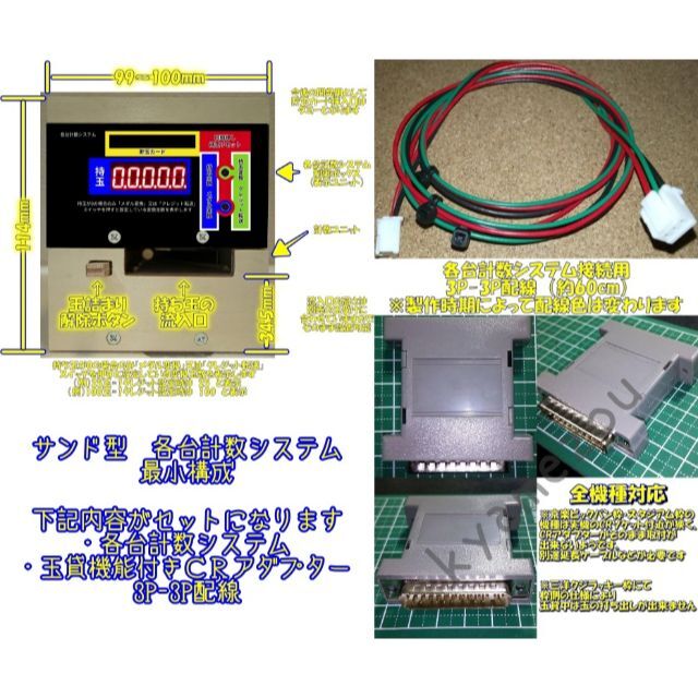 パチンコ/パチスロ各台計数システム サンド型 玉受け アウトボックス セット