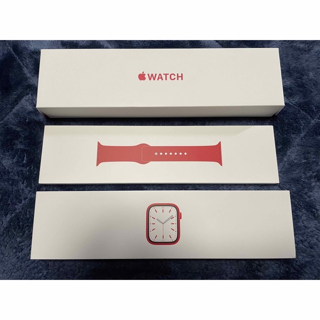 Apple Watch(アップルウォッチ)のApplewatch7 red GPSモデル 41mm メンズの時計(腕時計(デジタル))の商品写真