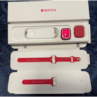 アップルウォッチ(Apple Watch)のApplewatch7 red GPSモデル 41mm(腕時計(デジタル))