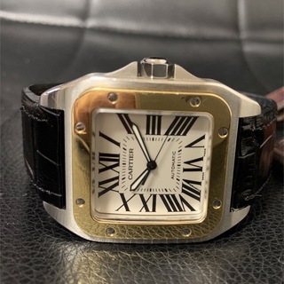 カルティエ(Cartier)のカルティエ　サントス100LM イエローゴールド(腕時計(アナログ))