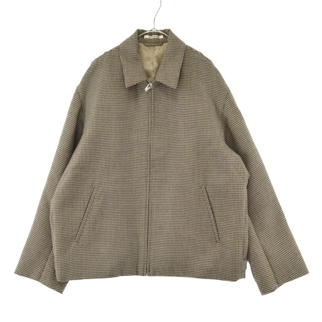 AURALEE オーラリー 18AW DOUBLE FACE CHECK ZIP BLOUSON HOUND'S