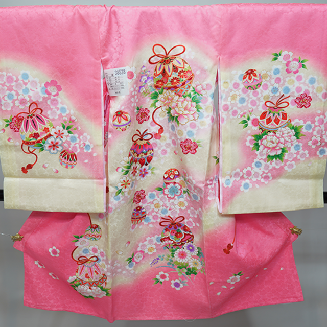 お宮参り産着 女児 女の子 正絹 のしめ 金刺繍 祝着 豪華絢爛 NO38519-