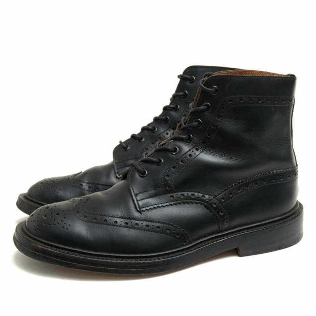 トリッカーズ／Tricker's レースアップブーツ シューズ 靴 メンズ 男性 男性用レザー 革 本革 ブラック 黒  M2508 MALTON モールトン Brogue Boots ダブルソール カントリーブーツ ウイングチップ 定番 グッドイヤーウェルト製法