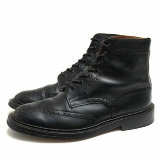 トリッカーズ(Trickers)のトリッカーズ／Tricker's レースアップブーツ シューズ 靴 メンズ 男性 男性用レザー 革 本革 ブラック 黒  M2508 MALTON モールトン Brogue Boots ダブルソール カントリーブーツ ウイングチップ 定番 グッドイヤーウェルト製法(ブーツ)