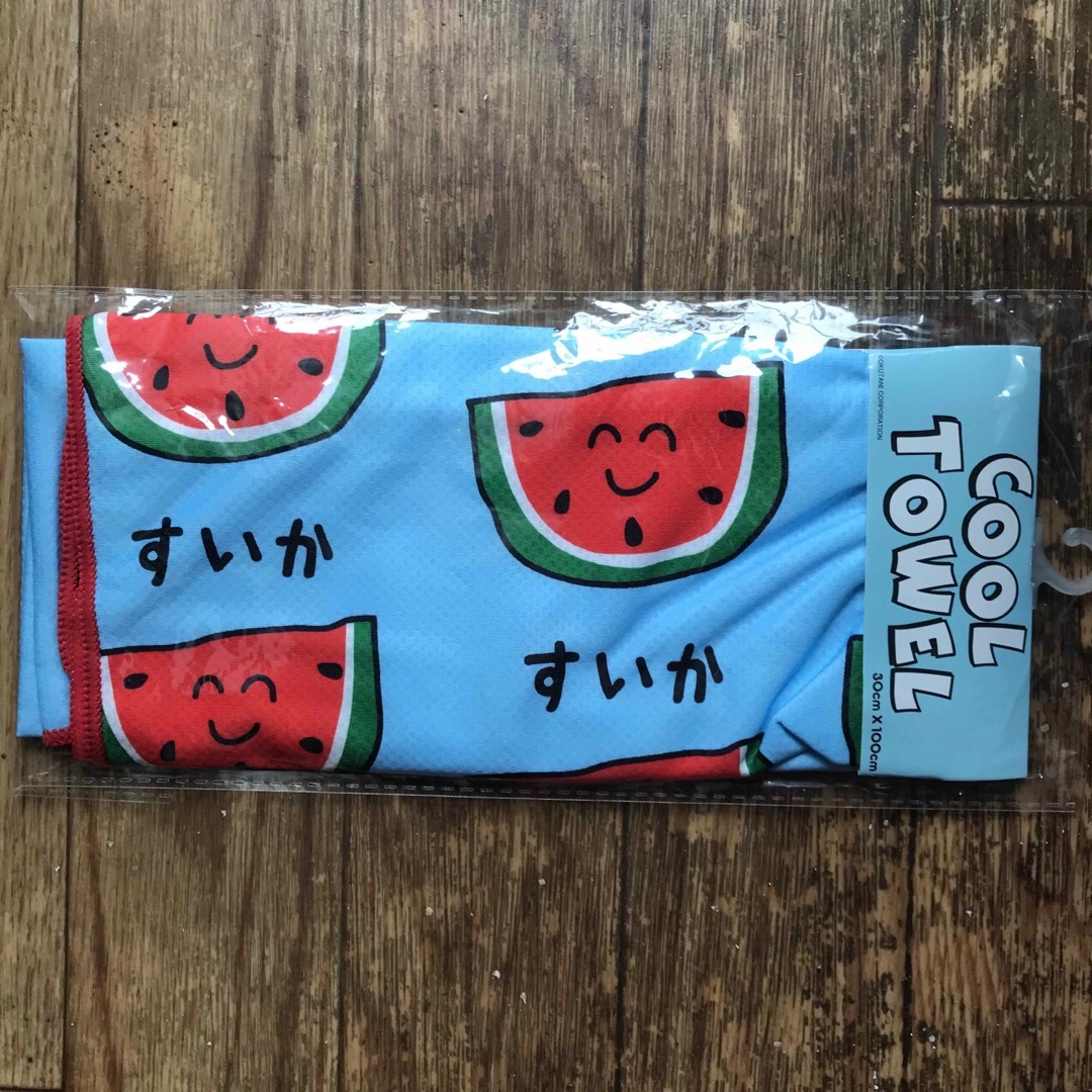 新品 ☆ おえかきさん クールタオル すいか おえかきさん❣️クールタオル❣️熱中症予防❣️すいかさん❣️