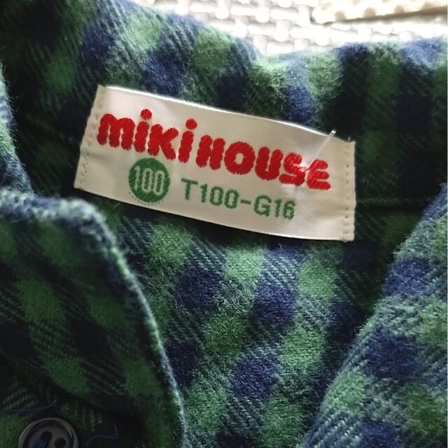 HOT BISCUITS(ホットビスケッツ)のMIKIHOUSE　100 チェックシャツ キッズ/ベビー/マタニティのキッズ服男の子用(90cm~)(ブラウス)の商品写真