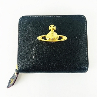 ヴィヴィアンウエストウッド(Vivienne Westwood)のVivienne Westwood ラウンドファスナー 二つ折り財布  黒(財布)