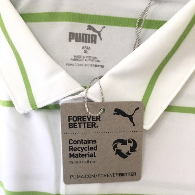 PUMA(プーマ)の新品 プーマゴルフ 半袖 ボーダー ポロシャツ XLサイズ 535141-05 スポーツ/アウトドアのゴルフ(ウエア)の商品写真