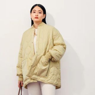 Adam et Rope' - 【ADAM ET ROPÉ FEMME】キルティングショートコートの