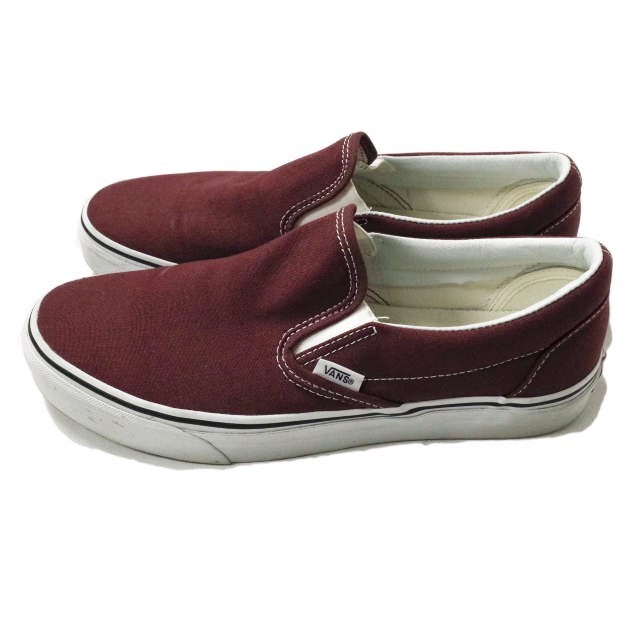 VANS(ヴァンズ)のVANS バンズ CLASSIC SLIP-ON クラシックスリッポン VN0A38F7OVK US9.5(27.5cm) MADDER BROWN/TRUE WHITE キャンバス スニーカー シューズ【中古】【VANS】 メンズの靴/シューズ(スニーカー)の商品写真