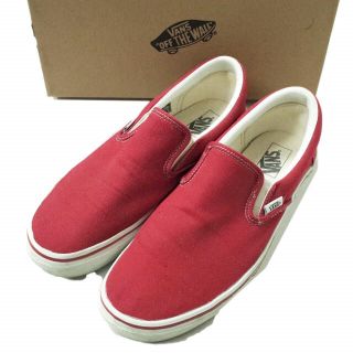 ヴァンズ(VANS)のVANS バンズ V98CLA SLIP ON キャンバススリッポン US9.5(27.5cm) T.RED スニーカー シューズ【中古】【VANS】(スニーカー)