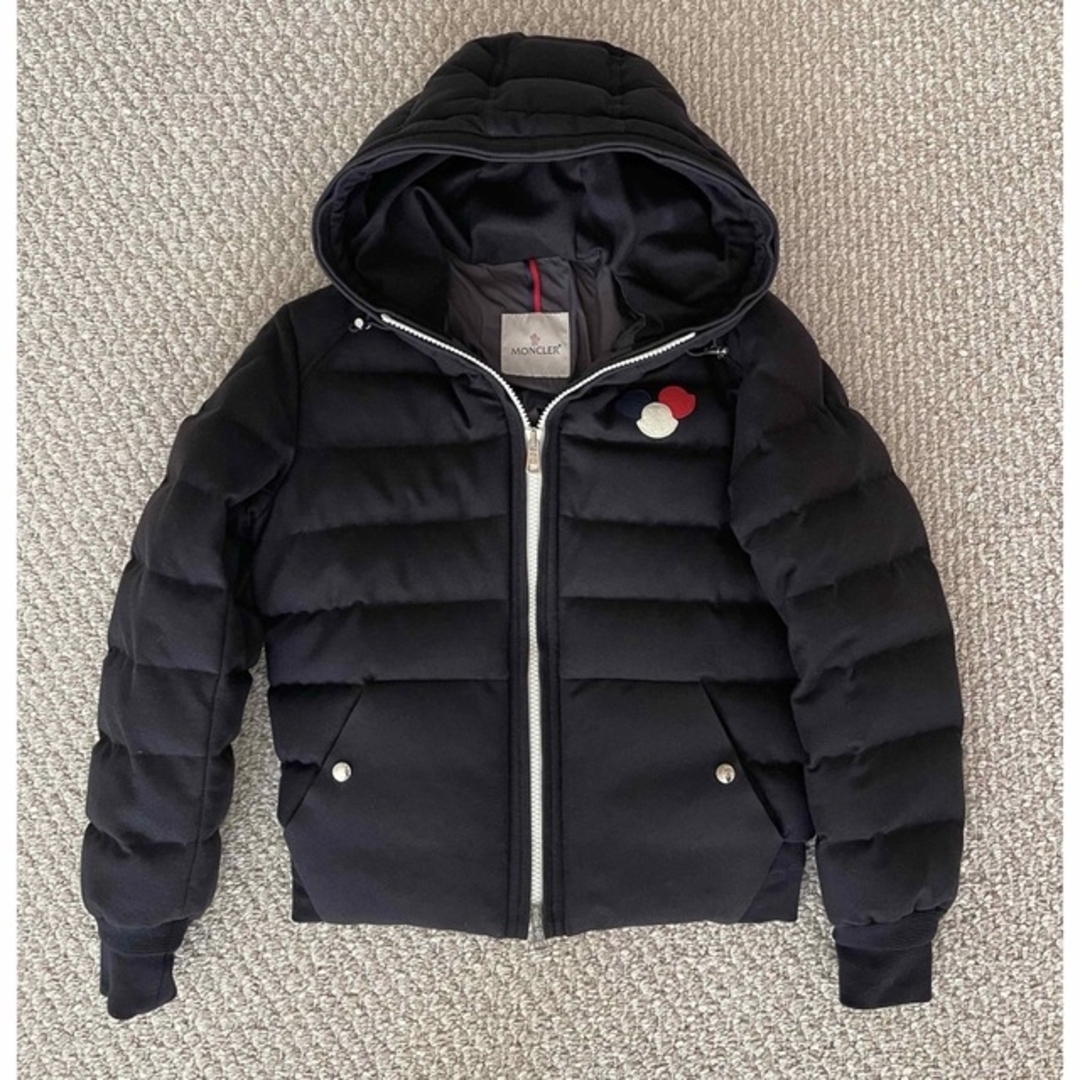 MONCLER ダウンパーカー ウール混 3色ロゴワッペン