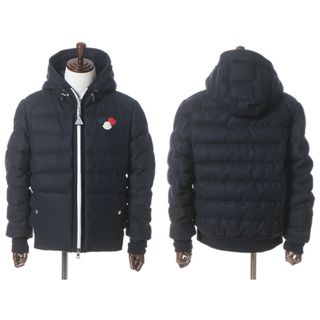 モンクレール(MONCLER)のMONCLER ダウンパーカー ウール混 3色ロゴワッペン(ダウンジャケット)