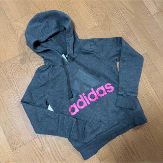 アディダス(adidas)のアディダス パーカー Sサイズ相当 チャコールグレー ラグラン 裏起毛(パーカー)