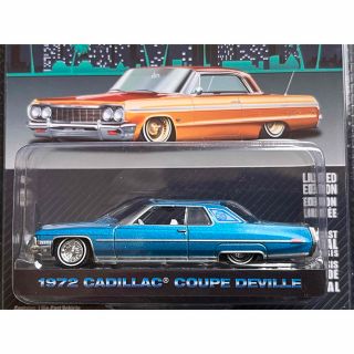 キャデラック(Cadillac)の1/64 グリーンライト ローライダー 1972 キャデラック クーペ デビル(ミニカー)