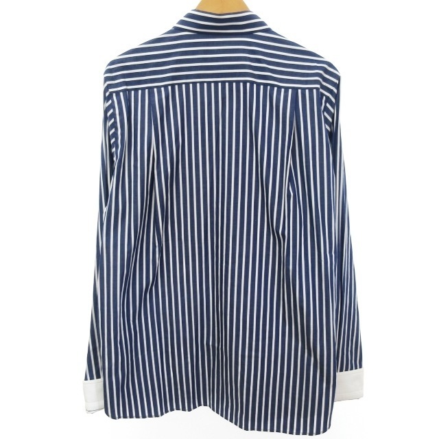 サカイ sacai 21年製 ストライプシャツ 長袖 袖切替 ブルー系 3 L 1