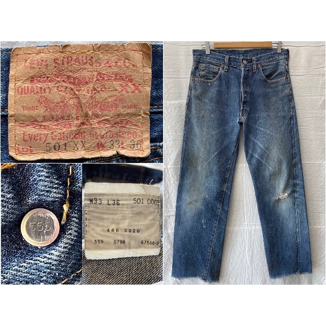 90's LEVI'S 501XX w32 バレンシア復刻 501-0003W33L36生産国