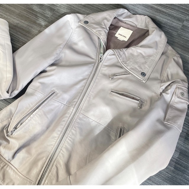 します】 DIESEL - DIESEL レザージャケット ジャンパー ブルゾンの が