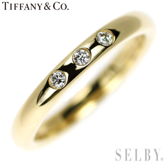 高品質 Tiffany バンド リング ダイヤモンド K18YG ティファニー - Co
