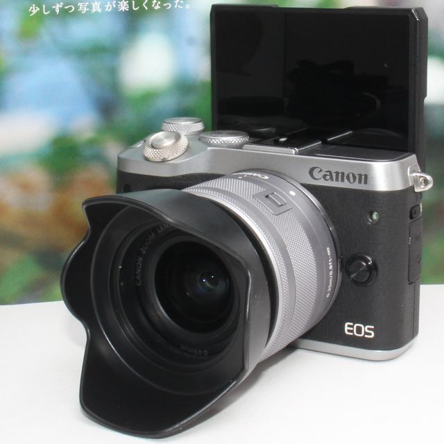 ❤️予備バッテリー&カメラバッグ付き❤️Canon EOS M6 レンズセット ...