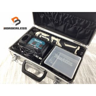 マキタ(Makita)の☆中古品☆makita マキタ 7.2V 充電式ペンインパクトドライバ TD022DSHXW 白/ホワイト バッテリー2個(7.2V 1.5Ah) 充電器 ケース付 66194(工具)