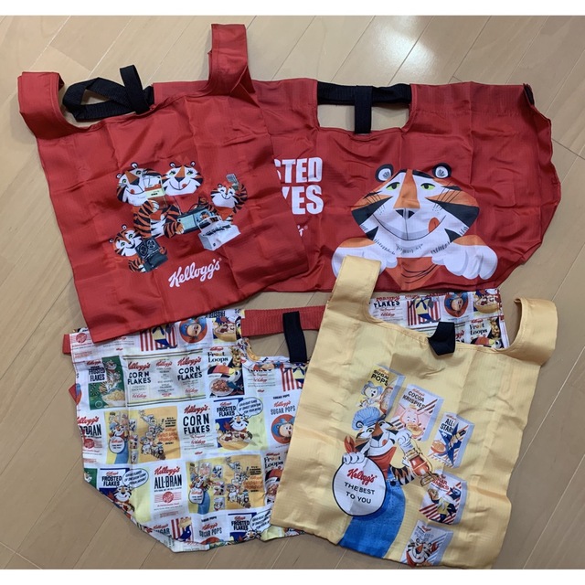 Kellogg's(ケロッグ)のケロッグ　エコバッグセット（大小2個セット）✖️２セット エンタメ/ホビーのコレクション(ノベルティグッズ)の商品写真