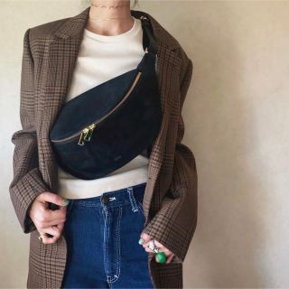 ビューティアンドユースユナイテッドアローズ(BEAUTY&YOUTH UNITED ARROWS)のchiiiibag スエードウエストバッグ　black 黒(ボディバッグ/ウエストポーチ)