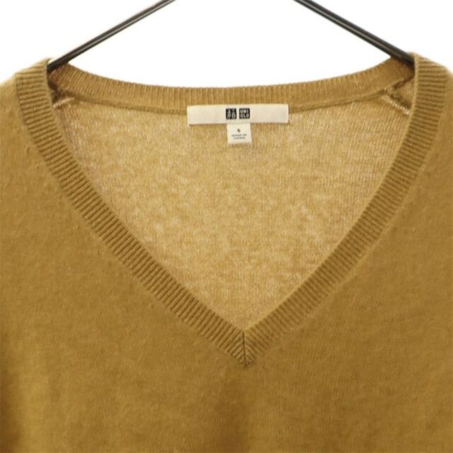ユニクロ カシミヤ100% Vネック ニット S ブラウン UNIQLO 長袖 セーター メンズ 【中古】 【230206】 ユニクロ メンズ カシミヤ セーター 茶色 Lサイズ