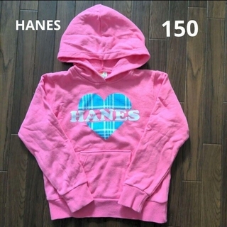ヘインズ(Hanes)のHanes　パーカー　長袖　ピンク　150(Tシャツ/カットソー)