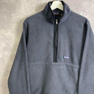 パタゴニア(patagonia)のパタゴニア フリース シンチラ 杢グレー ハーフジップ スナップT(ブルゾン)